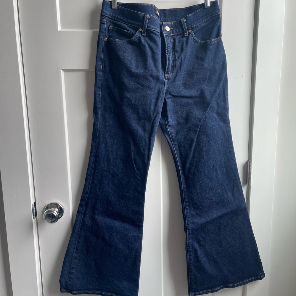 Express Flare Blue Jeans with Wide Leg